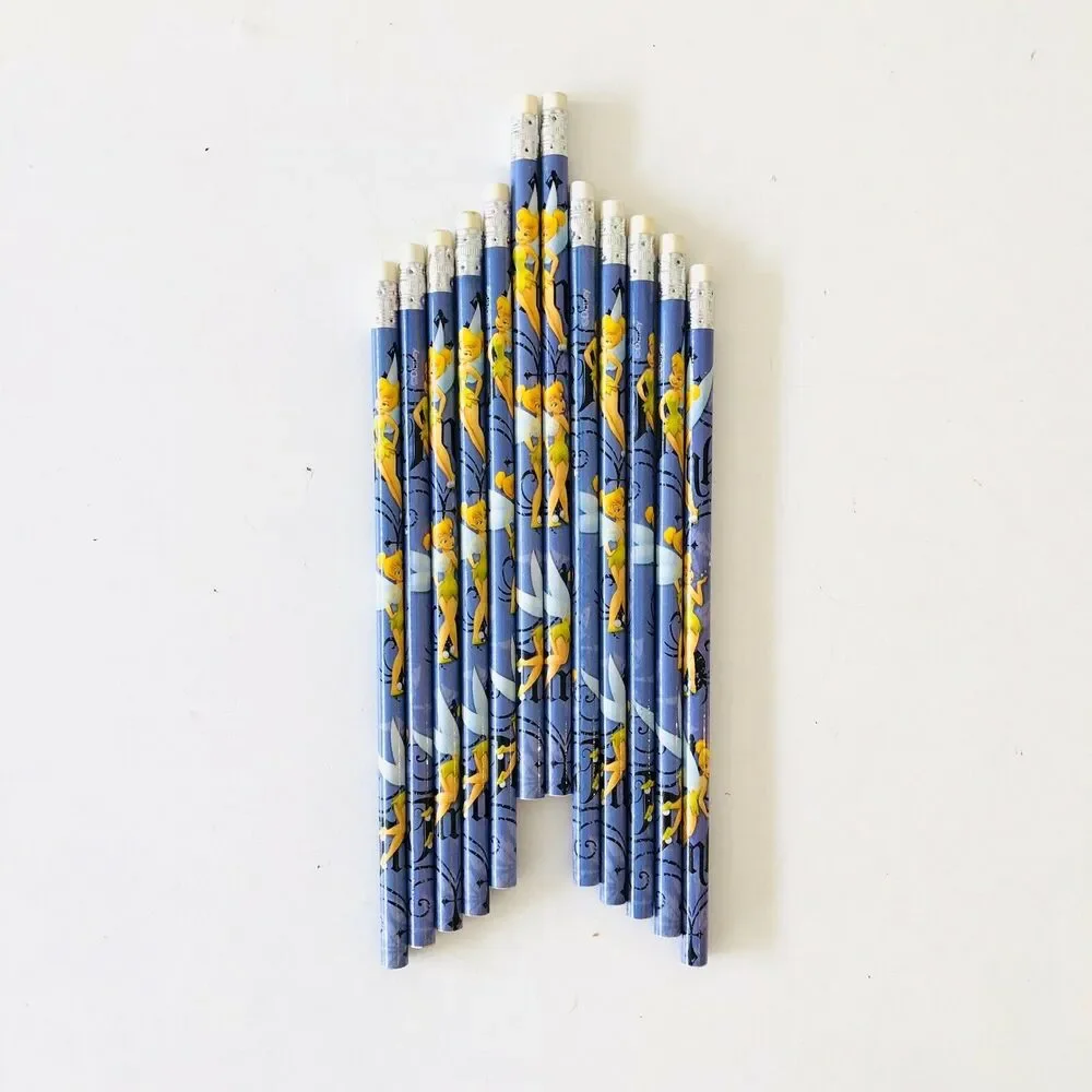 TINKERBELL “TINK” PENCILS 1998 NEW OLD STOCK DISNEY PETER PAN MOVIE